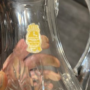 Vintage Imperlux Lead Crystal Frosted Flowers Vase